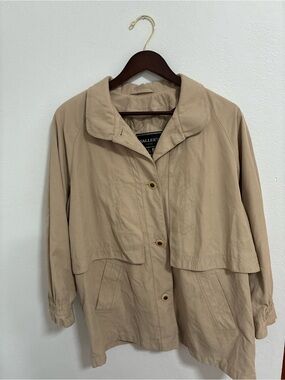 Gallery Lightweight Beige Trench Jacket
